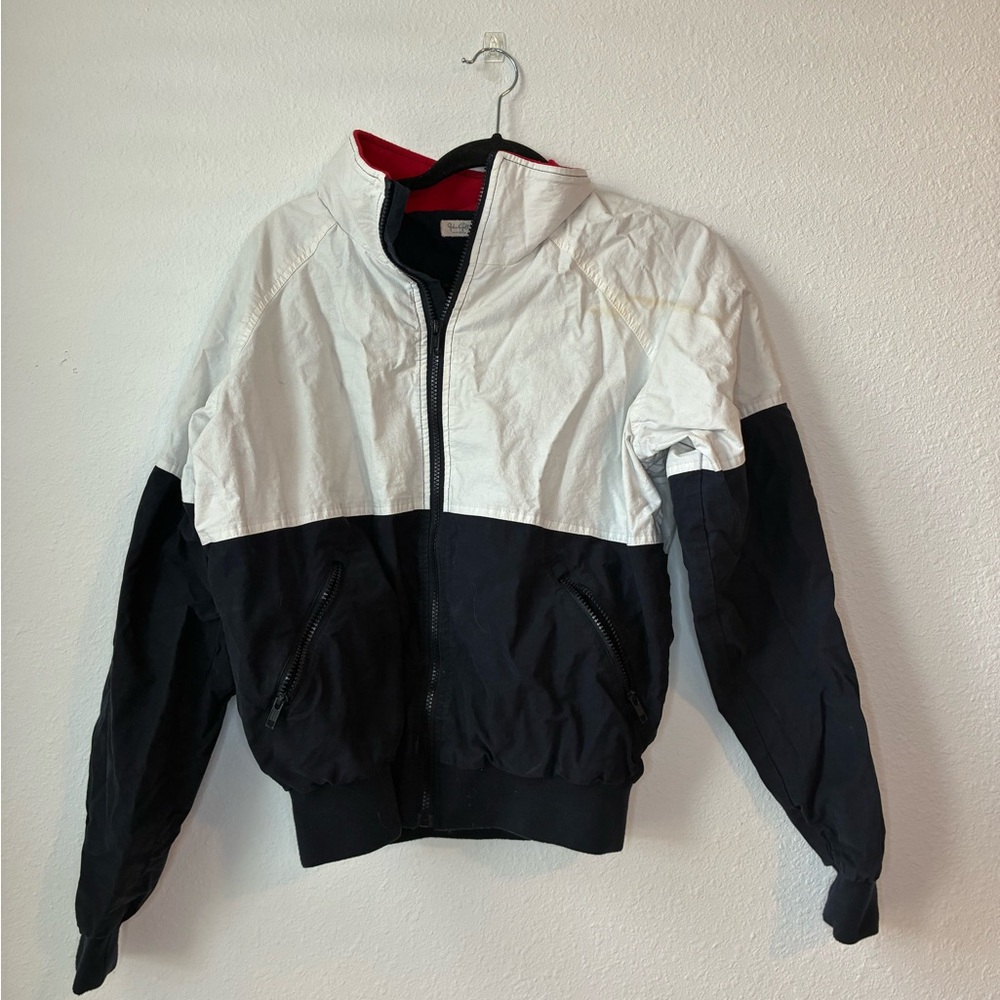 Colorblock Bomber Jacket - Black & White